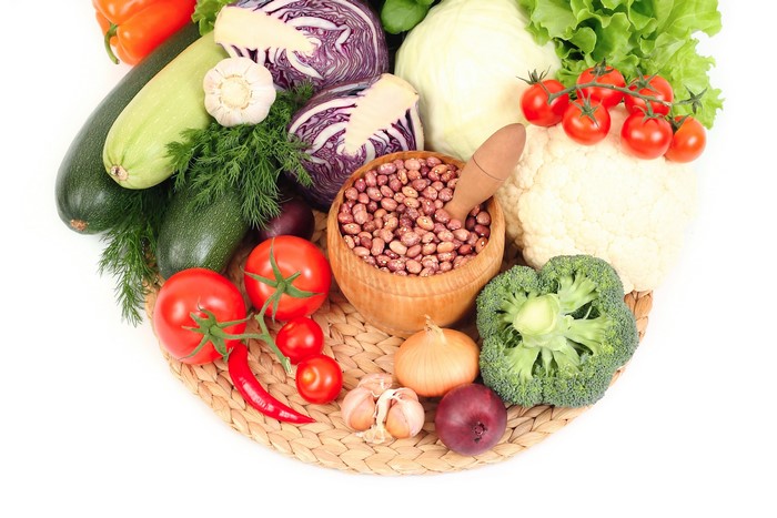 Assortment of Fresh Vegetables and Beans