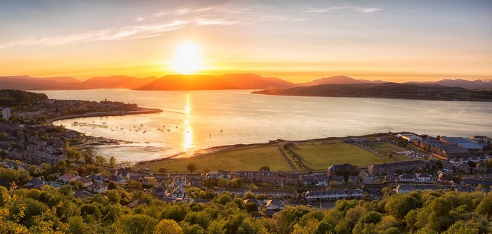Gourock, Scotland Coastline at Sunrise