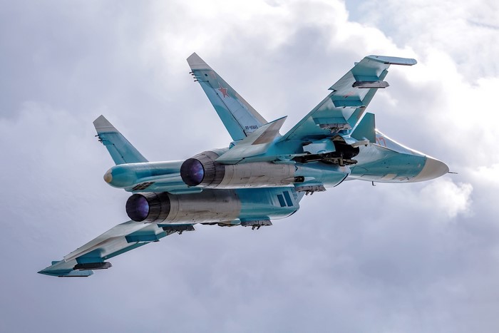 Sukhoi Su-34 fighter jet in flight