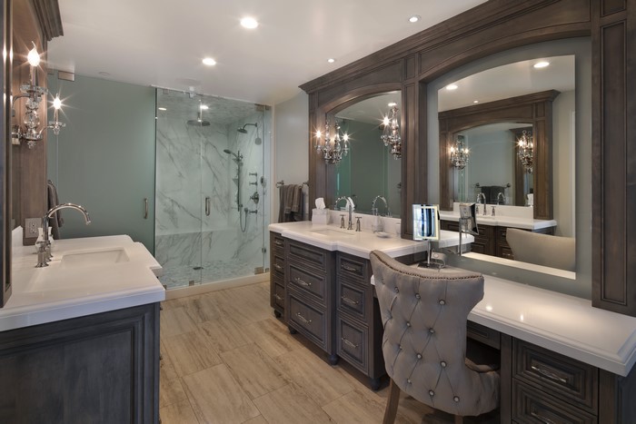 Luxury Bathroom with Double Vanity and Walk-in Shower