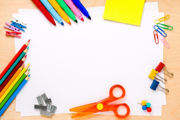 Stationery: Scissors, Pencils, Paper, and Clips