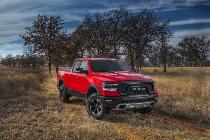 Red 2019 Ram 1500 Rebel Quad Cab Truck
