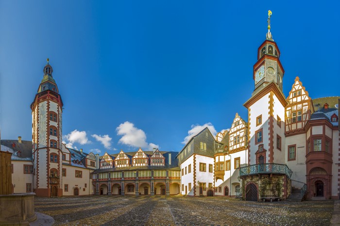 Weilburg Castle courtyard in Germany