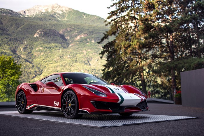 Red 2018 Ferrari 488 Pista Tailor Made Piloti