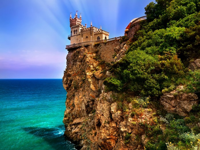 Swallow's Nest Castle on a Cliff in Crimea