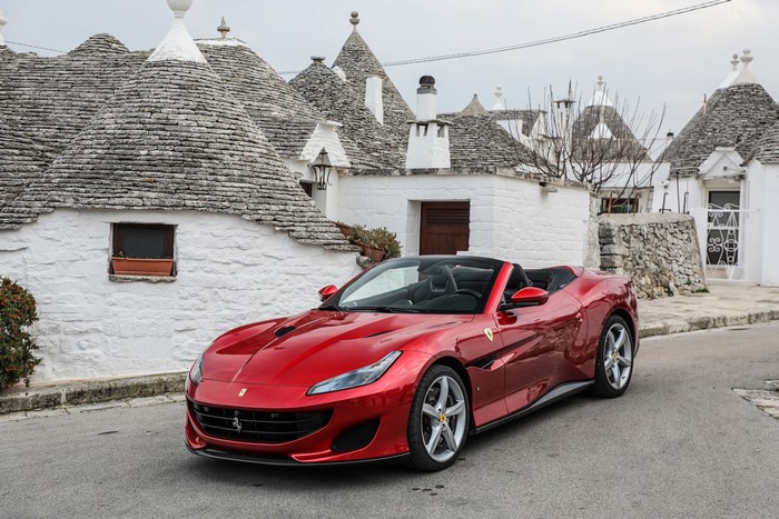 Red 2018 Ferrari Portofino Cabriolet in Alberobello