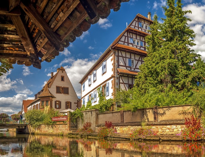 Weissenburg Alsace France Canal Houses