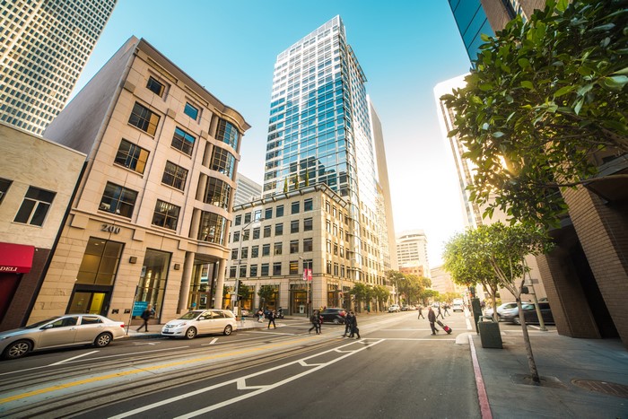 Street view in San Francisco, USA