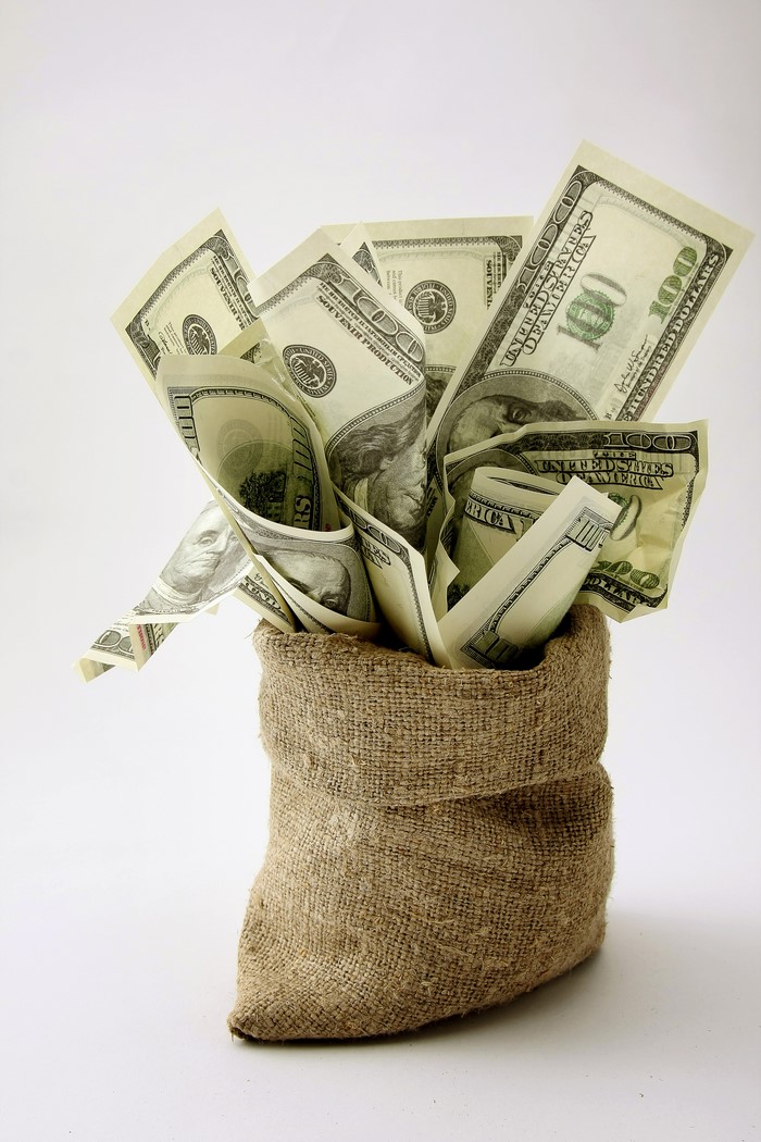 Bag of US Dollar Bills