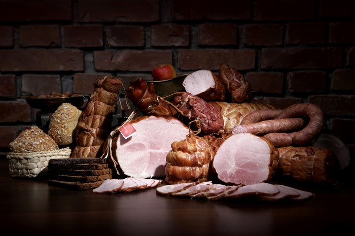 Assortment of Meat Products, Sausage, and Ham