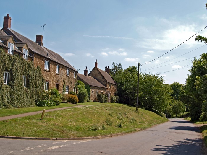 Houses and road in Hook Norton, United Kingdom