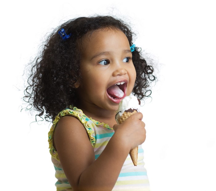 Ice cream White Little girls Negroid Tongue