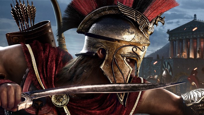 Assassin's Creed Odyssey Warrior with Helmet and Dagger