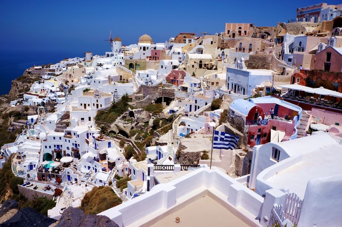 Santorini Greece Houses from Above