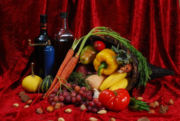 Still-life with Cornucopia of Fruits and Vegetables