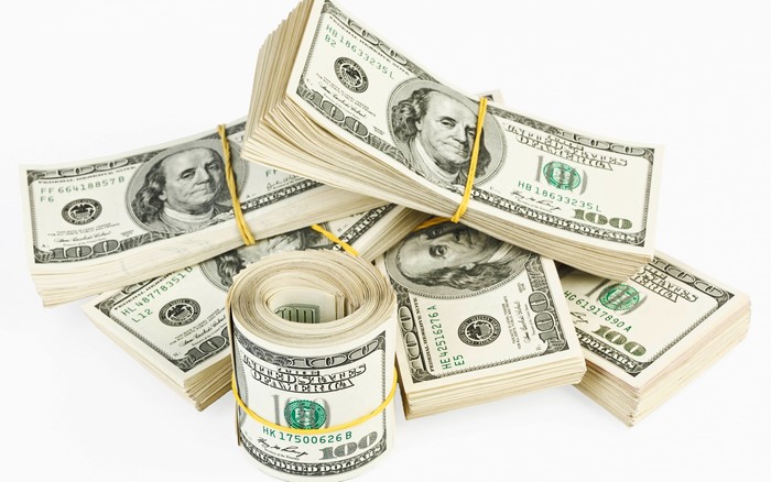 Stacks of 100 Dollar Bills