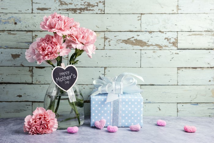 Mother's Day Carnations and Gift