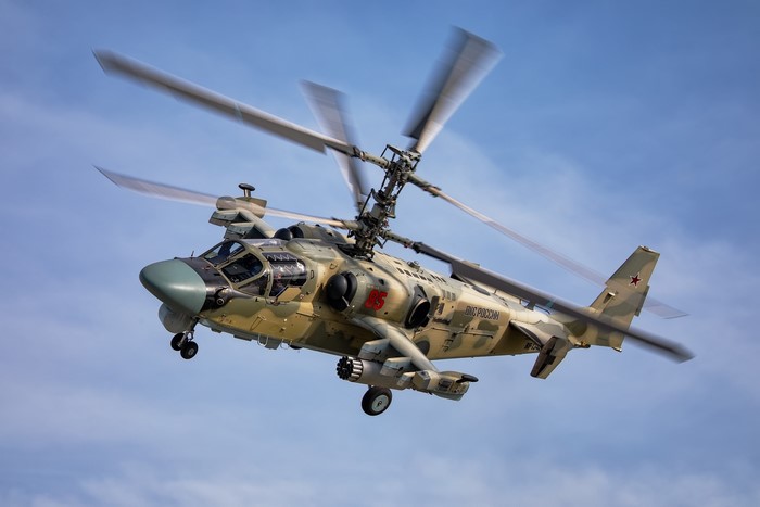 Ka-52 Alligator helicopter in flight