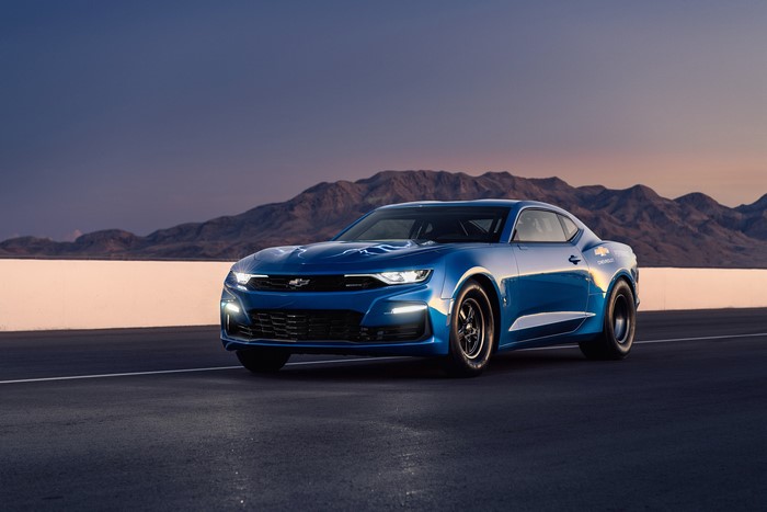 Blue 2018 eCOPO Camaro Concept Chevrolet