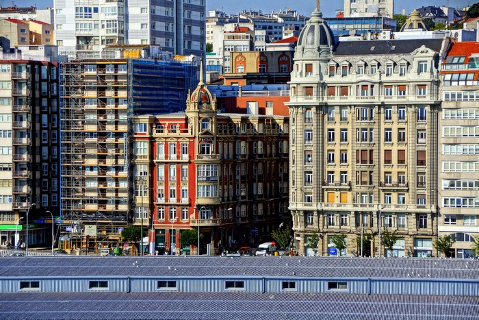 Apartment Buildings in La Coruna, Spain