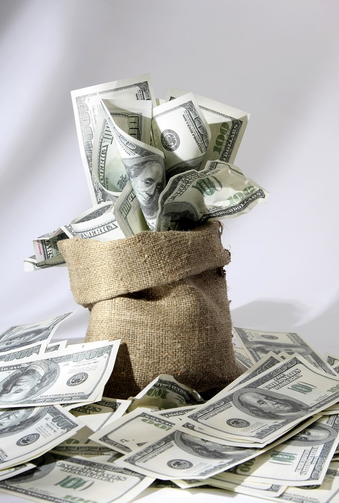Bag of US Dollar Bills