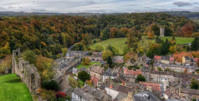 Richmond, England in Autumn from above