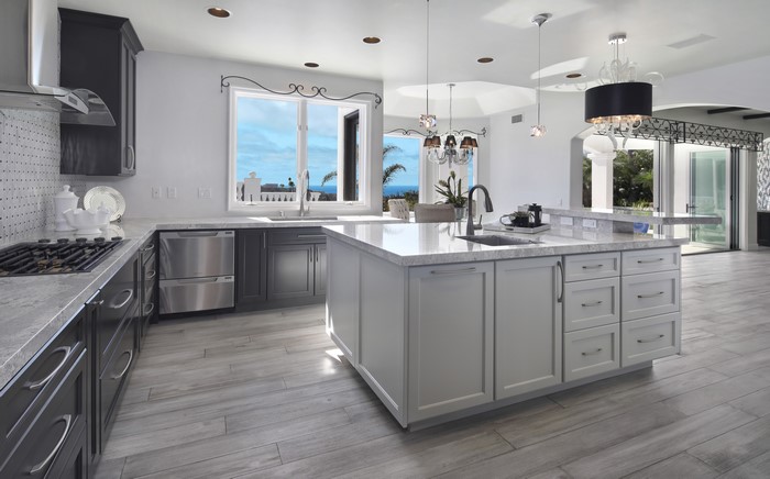 Modern Kitchen with Ocean View