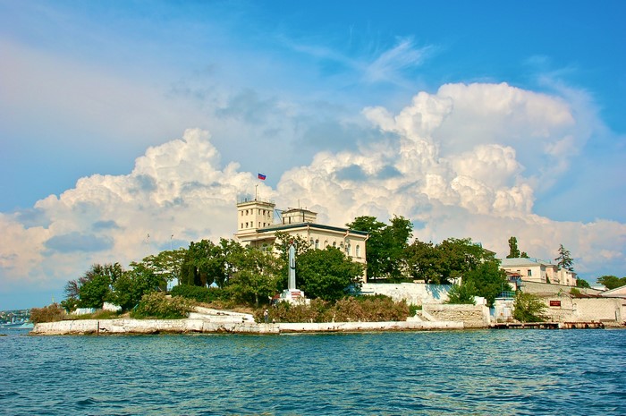 Palace on a peninsula in Yalta, Crimea