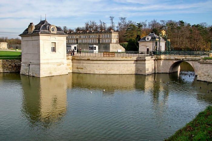 Chateau de Chantilly, France, with canal and bridge