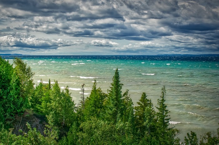 Stormy Sky Over Lake Michigan Near Northport