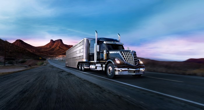 International LoneStar Truck on a Desert Road