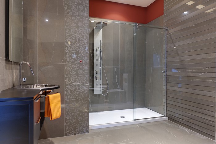 Modern Bathroom with Shower and Sink