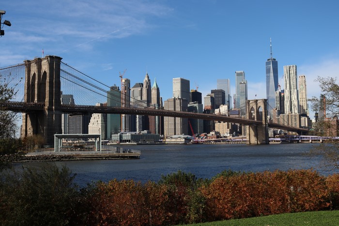 Brooklyn Bridge and New York City Skyline