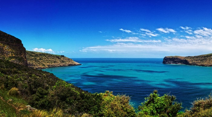 Coastal bay with cliffs and turquoise water