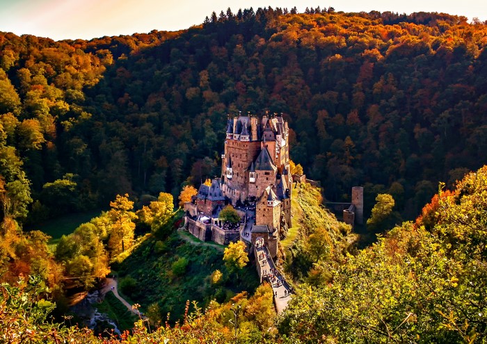 Burg Eltz Castle in Germany during Autumn