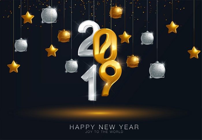Happy New Year 2019 Greeting Card