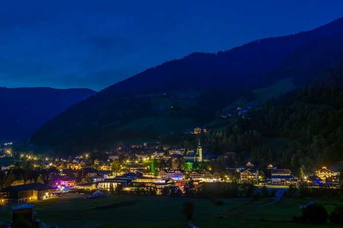 Bad Kleinkirchheim, Austria at night