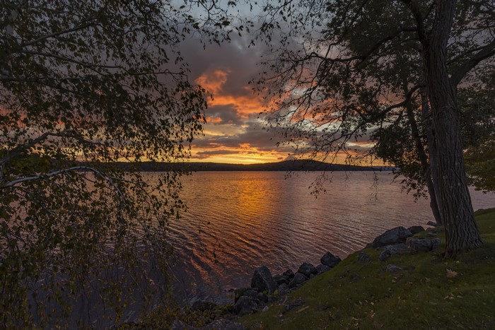 Sunset over Meredith Bay, USA
