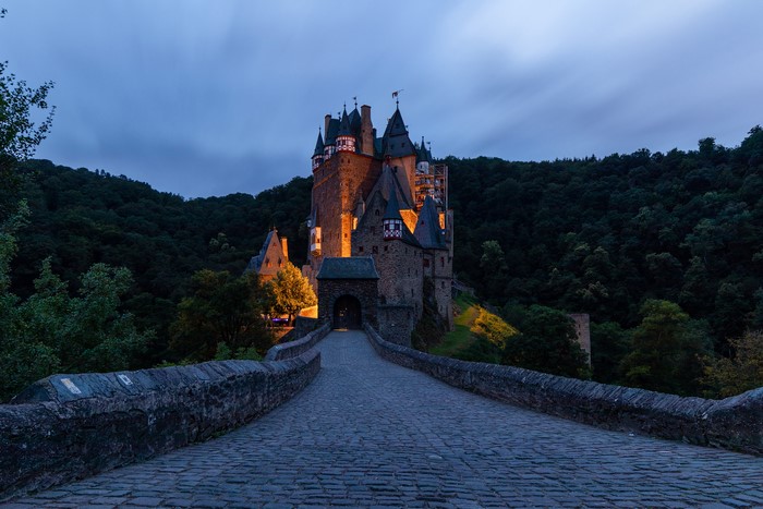 4K Burg Eltz Castle at Evening in Germany