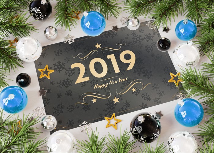 Happy New Year 2019 Christmas Ornaments