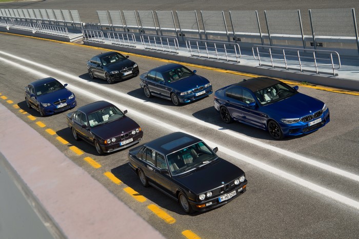 BMW M5 Generations from 1985-2018