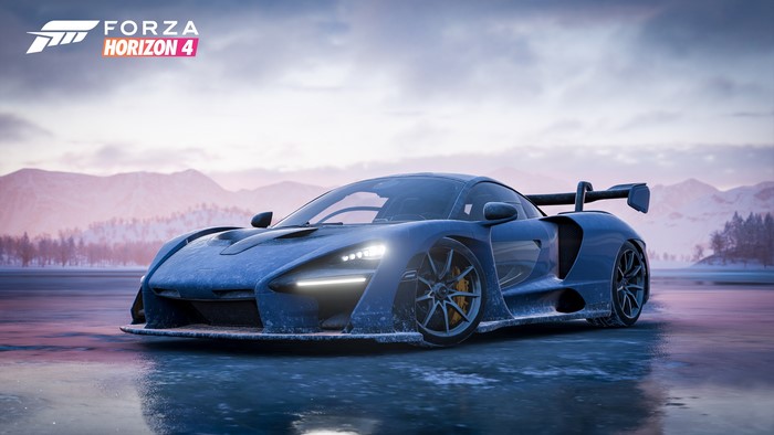 McLaren Senna from Forza Horizon 4 on ice