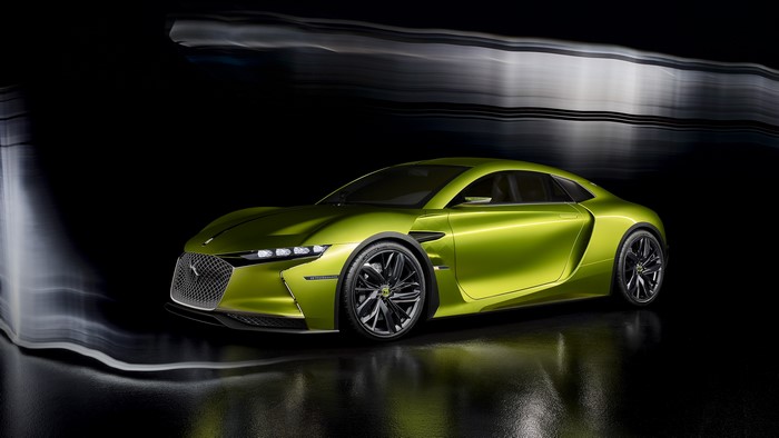 DS E-Tense concept car in lime green