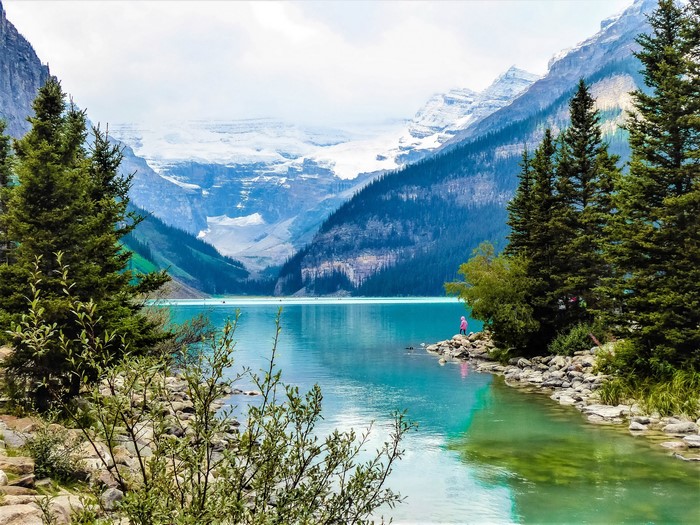 Lake Louise Alberta Canada Mountains and Lake