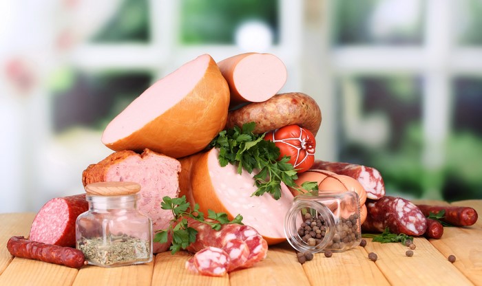 Assortment of Meat Products and Spices