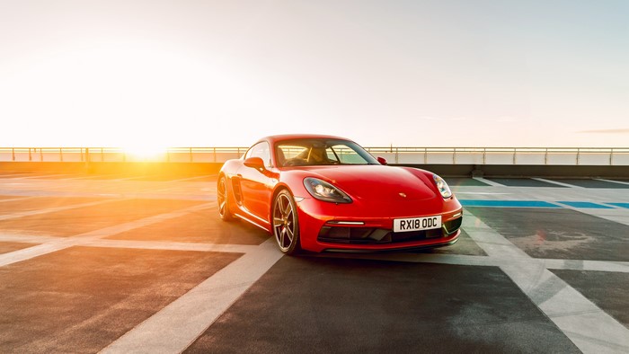 Red 2019 Porsche Cayman GTS 718