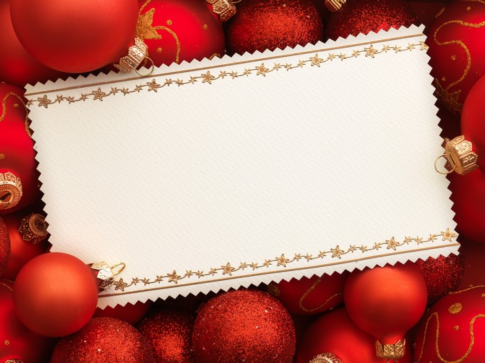 Christmas balls and greeting card template