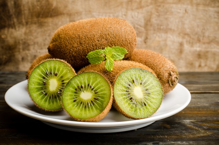 Kiwi fruit on a plate
