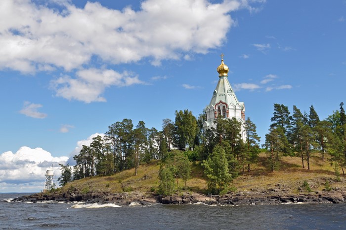 Spaso-Preobrazhensky Monastery on Balaam Island, Lake Ladoga, Russia