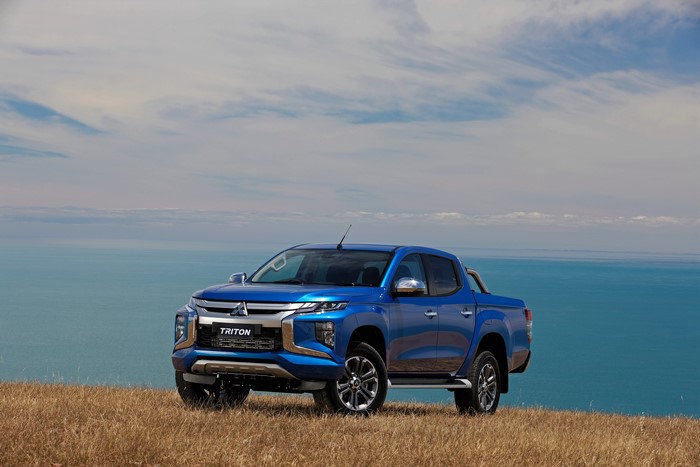 Blue Mitsubishi Triton Pickup Truck
